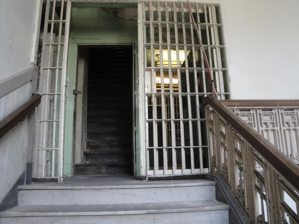 Stairs and jail door