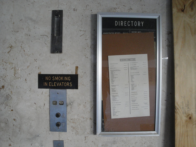directory on wall