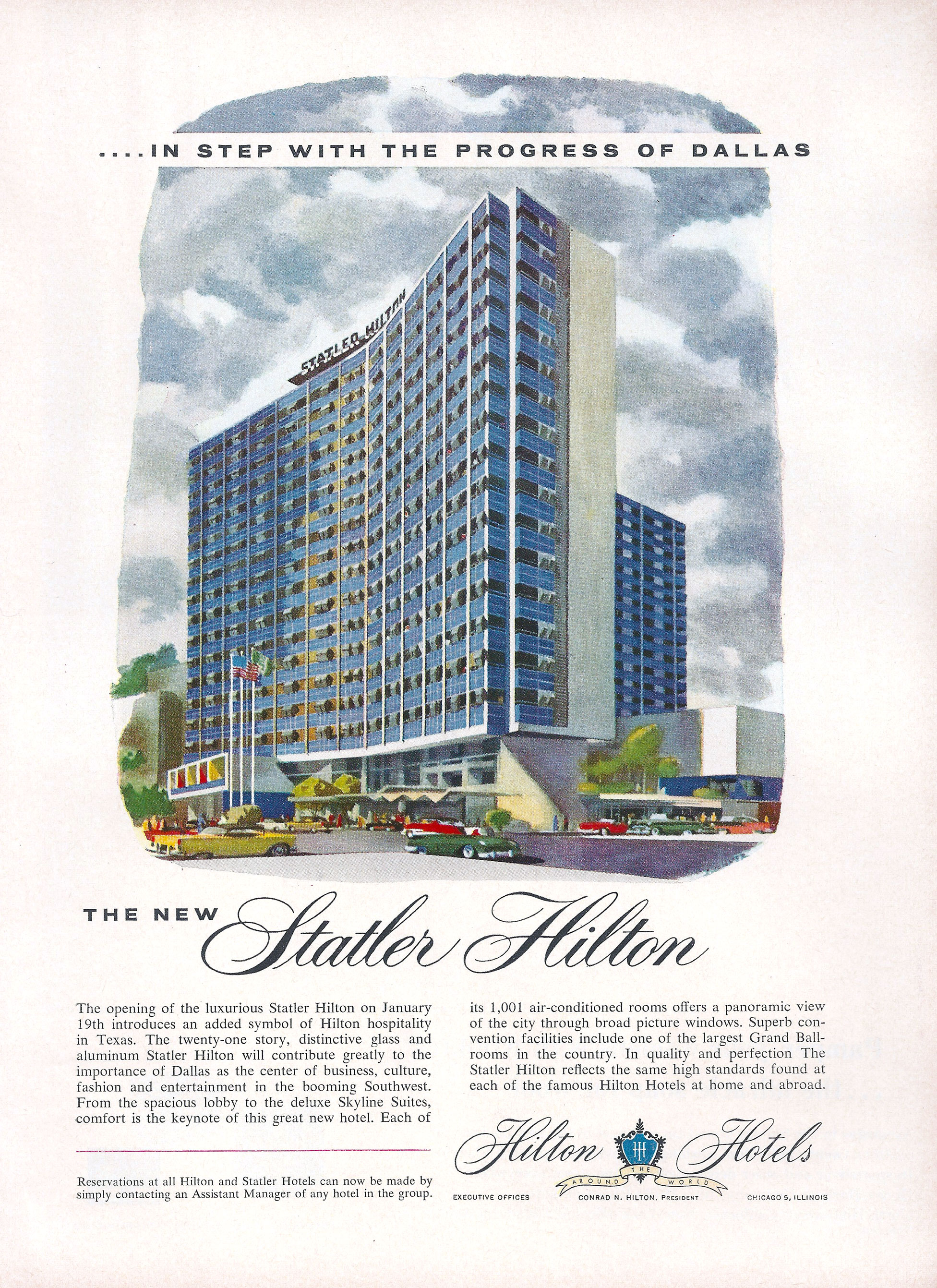 The Statler Hilton Hotel, in Sketches